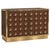 Brown Chocolate Brown Murano Glass Dry Bar on Brass Plinth from Justfurnituress SRL For Sale - Image 8 of 8