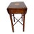 Baker Furniture Chippendale Style Mahogany Marquette Inlaid Drop Leaf Table. Pembroke Table For Sale