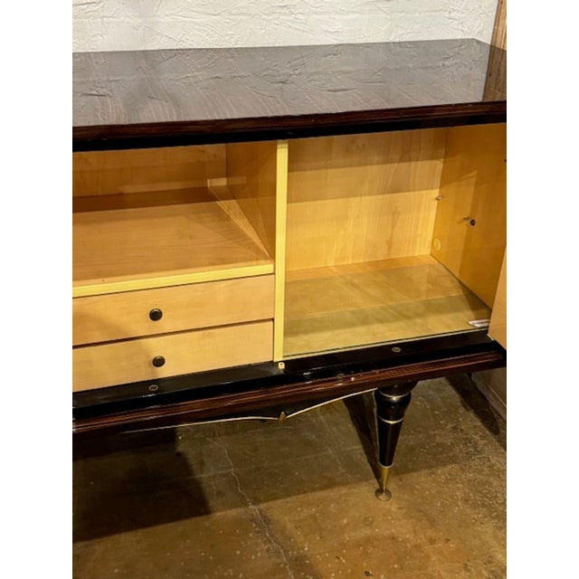 Wood French Mid Century Macassar Sideboard For Sale - Image 7 of 14