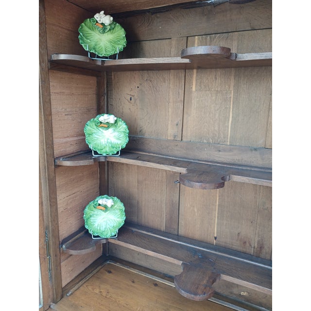 Brown Display Cabinet in Oak For Sale - Image 8 of 9