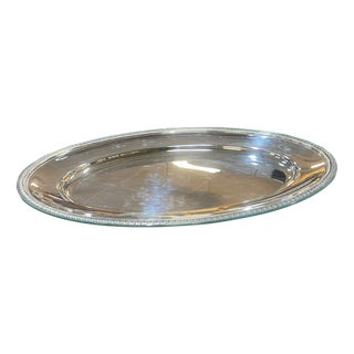 Oval Silver-Plated Malmaison Tray from Christofle For Sale
