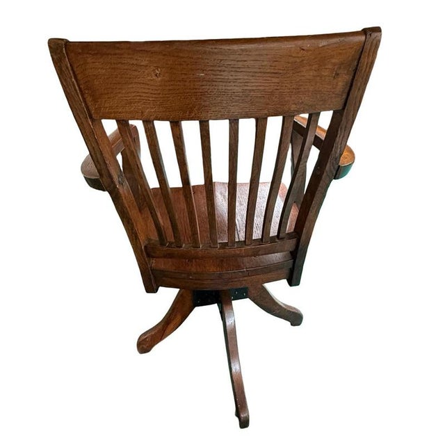 Bentwood Captains Chair with Swiveling Base For Sale - Image 4 of 9