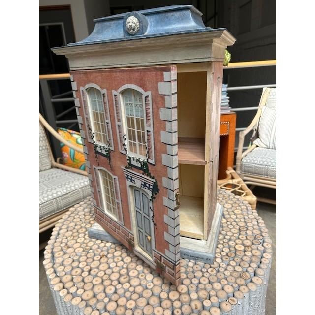 Hand crafted and painted dollhouse made in San Francisco from famed artisan Eric Lansdown and signed 'Eric Lansdown S.F....