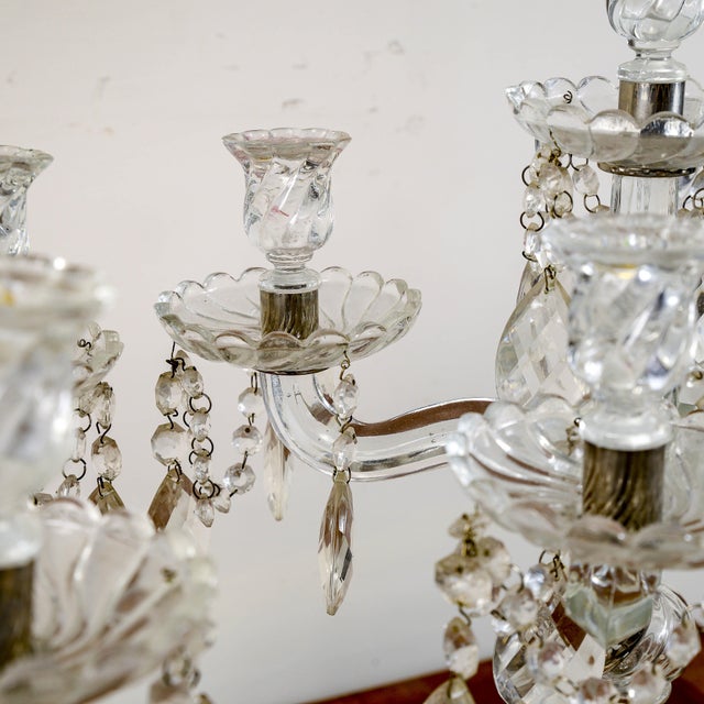Vintage Glass Candlesticks, Set of 2 For Sale - Image 5 of 9