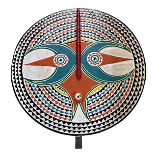 Vintage African Wooden Bobo Mask Burkina Faso 30" H For Sale