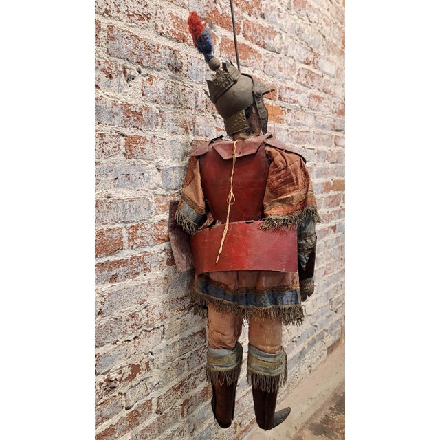 19th Century Sicilian Marionette Puppet Knight With Shield For Sale - Image 11 of 11