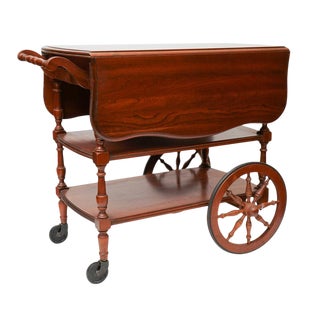 Pennsylvania House Solid Cherry Candlelight Finish Tea Cart For Sale