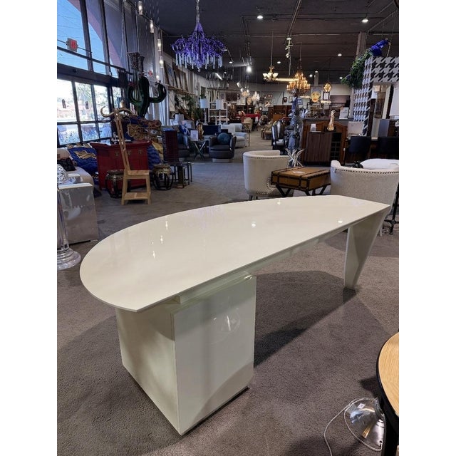 Early 21st Century Christopher Guy "Soulages" Ivory Lacquer Writing Desk For Sale - Image 5 of 7
