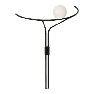 Minimalist Led Wall Lamp Sculptural Geometric Art Object Handcrafted Opal Glass