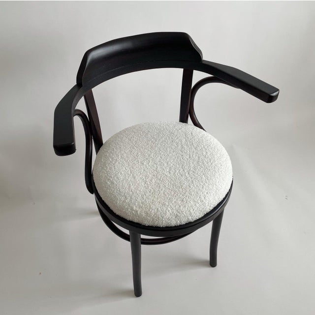 A beautiful and rare antique bentwood Captain’s chair. This is of Romanian origin and has a gorgeous elegant shape. The...