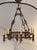Metal Large Iron Chandelier With Gothic-Inspired Scrollwork For Sale - Image 7 of 7
