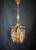 Vintage 1960s French Solid Brass Glass Venus Chandelier For Sale - Image 4 of 13