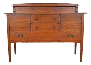 Limbert Antique Mission Oak Arts & Crafts Sideboard Buffet or Bar Cabinet, Circa 1900