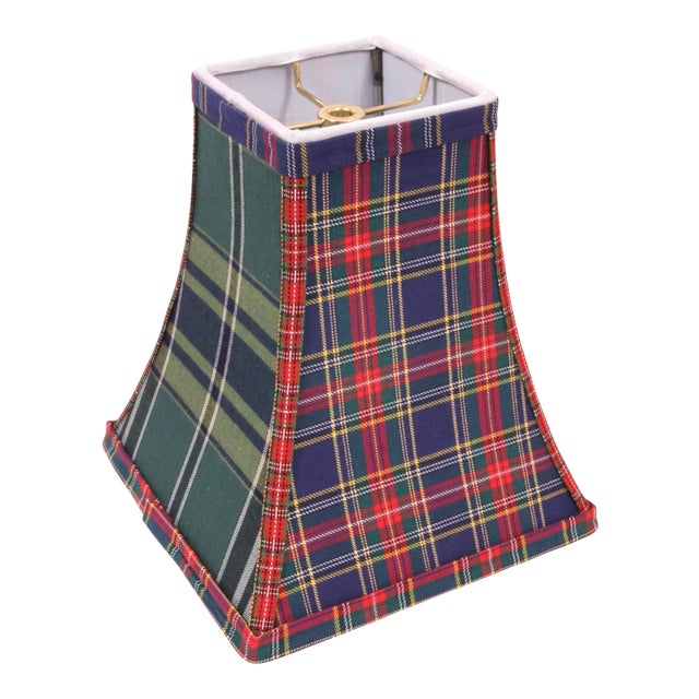Plaid Fabric Flared Lamp Shade Chairish