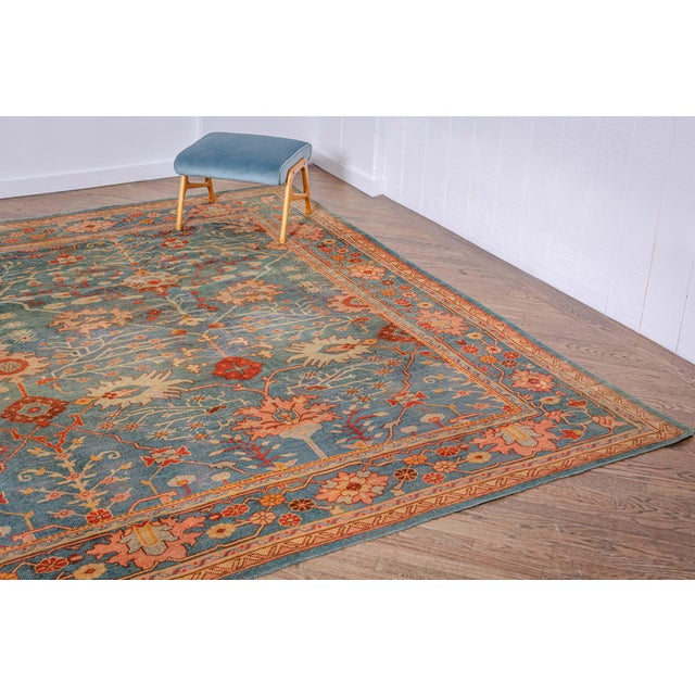 Turkish 1930s Turkish Oushak Rug For Sale - Image 3 of 12