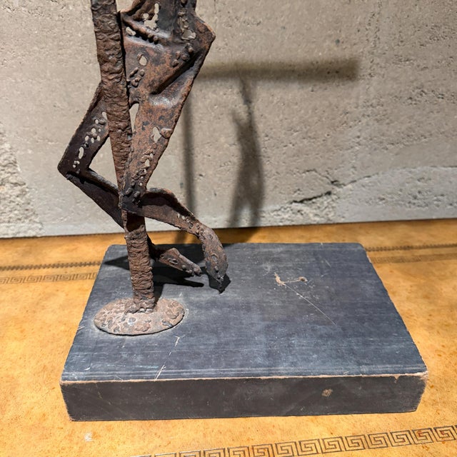 1970s 1970s Brutalist Metal Sculpture Savior of Auschwitz by Emaus Mexico For Sale - Image 5 of 7