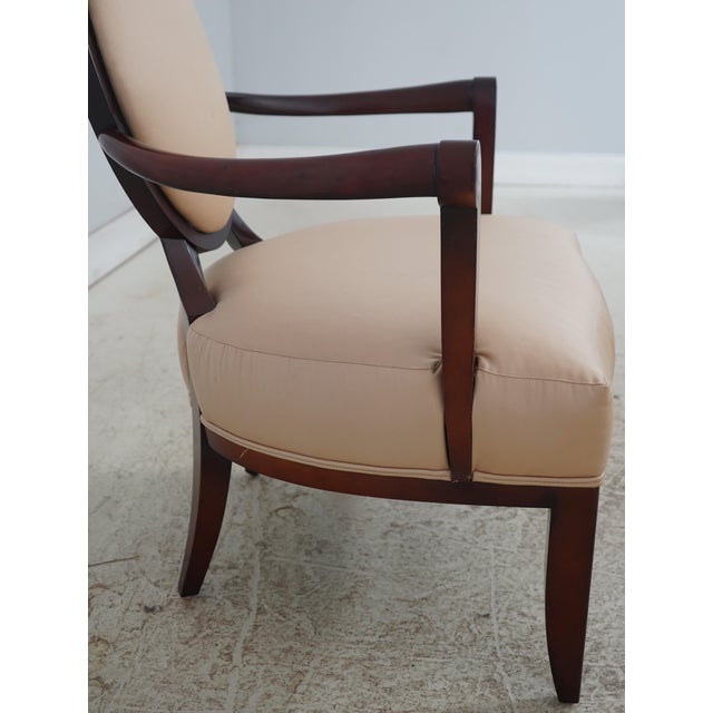 Pair of Baker Mahogany Medallion Back Armchairs For Sale - Image 13 of 18
