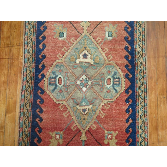 Vintage Zabihi Collection Turkish Geometric Anatolian Runner - 2'5" x 11' For Sale - Image 4 of 6