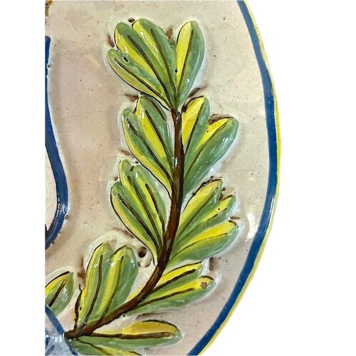 Early 20th Century Vintage Quimper Regional Armorial Crest Plaque For Sale - Image 5 of 6