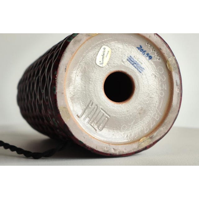 Large Table Lamp in Oxblood Glaze by Axel Salto for Royal Copenhagen, 1958 For Sale - Image 10 of 12