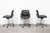 Set of three executive chairs produced by icf s.p.a., vimodrone (milan), part of the aluminum group designed by charles &...