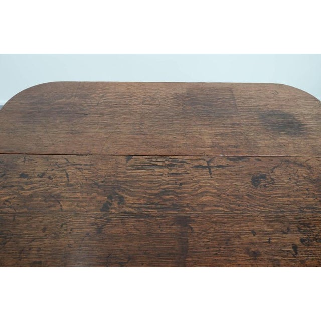 Brown Antique English Lop-Eared Dining Table in Oak, Late 19th Century For Sale - Image 8 of 18