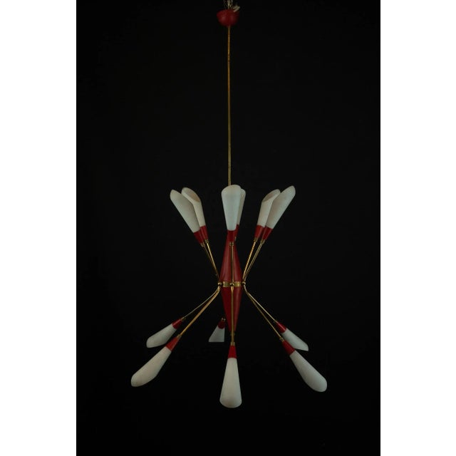 Mid-Century Modern Italian Pendant in the style of Stilnovo, 1950s For Sale - Image 18 of 18