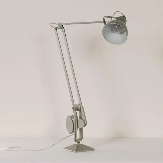 Metal Industrial Desk Lamp with Counterweight from Erpe, 1950s For Sale - Image 7 of 11
