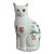 Late 20th-Century Whimsical Highly Glazed Earthenware Kitty by n.s. Gustin For Sale