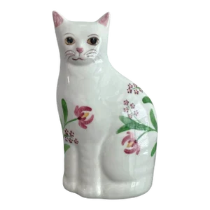 Whimsical Late 20th-Century Highly Glazed Earthenware Kitty by n.s. Gustin