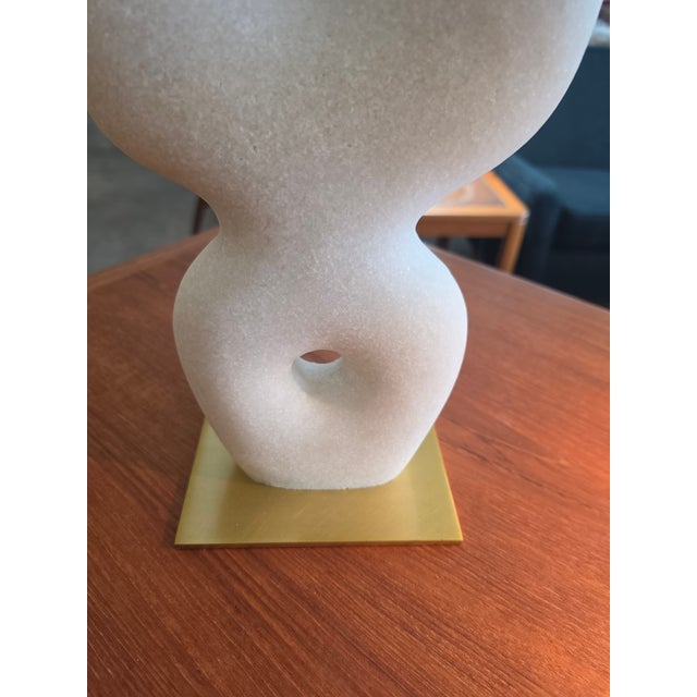 Stone Abstract Sculpture in White by Arteriors For Sale - Image 7 of 13