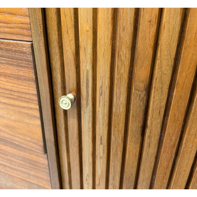 Mid-Century Modern 9-Drawer Walnut Tambour Dresser For Sale - Image 12 of 12