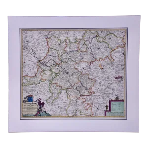 l'Isle De France: A Hand-Colored 17th Century Map by De Wit, 1680