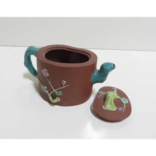 Sculpture Materials Antique Chinese Yixing Zisha Clay Teapot For Sale - Image 7 of 10