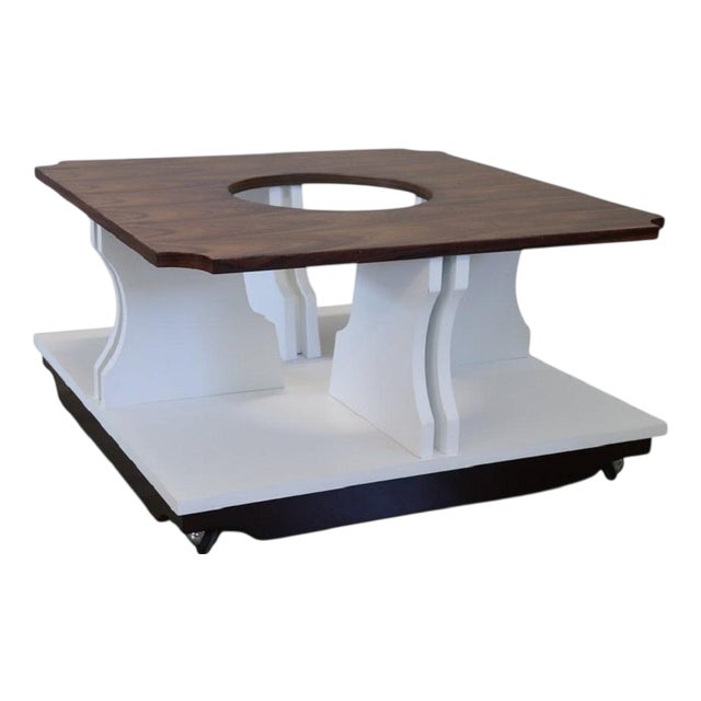 Vintage Square Coffee Table, 1970s For Sale