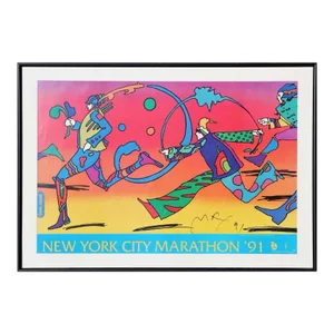 1991 Technicolor New York City Marathon Original Poster by Peter Max