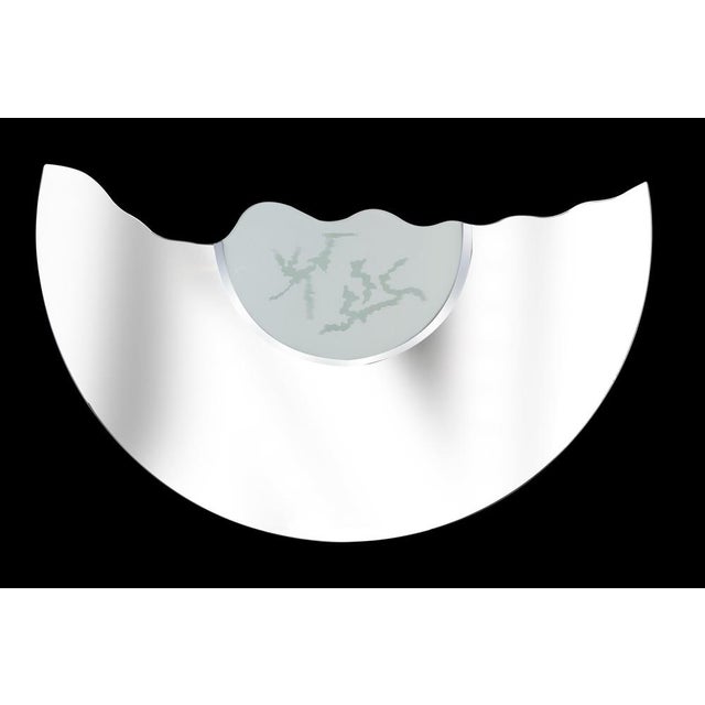 Mirror with structure in metal and glass model 'Scornice', designed by Nanda Vigo. Prod. Glas Italia, Italy, circa 1990....