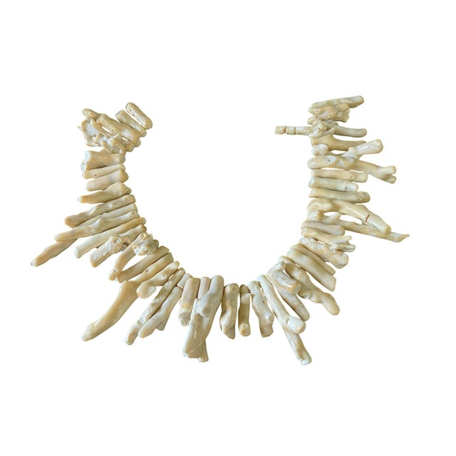 Superb vintage Natural African trade beads currency /necklace Carved white Coral Gemstone Beads total of 49 pieces used as...