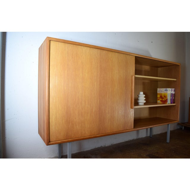 Mid-Century Modern Vintage Oak Sideboard with Sliding Doors from WK Möbel, 1960s For Sale - Image 3 of 6