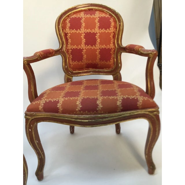 19th Century Venetian Louis XV Style Painted and Gilt Armchairs- A Pair For Sale - Image 12 of 13
