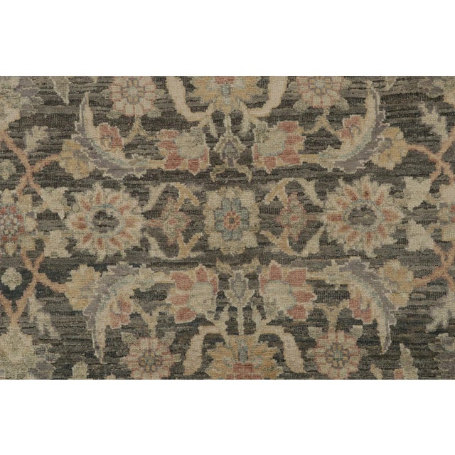 Rug & Kilim’s Herati Style Rug With Gray, Blue and Beige-Brown Floral Patterns For Sale In New York - Image 6 of 8