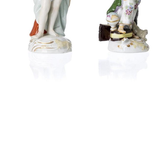 Porcelain Four Continents from Sitzendorf, Set of 4 For Sale - Image 3 of 6