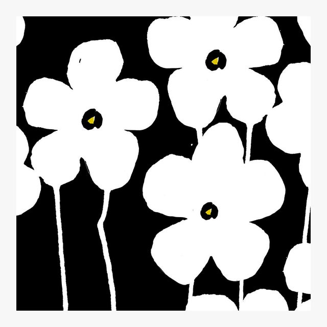 Mid-Century Modern "Fabulous Flowers" Black and White Fine Art Print 36" X 36" by Liz Roache For Sale - Image 3 of 6