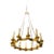 1940 French Gilt Bronze Scalloped Chandelier 12 Lights For Sale
