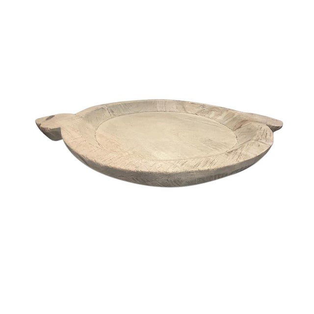 Farmhouse Vintage Wooden Parat Bowl For Sale - Image 3 of 5