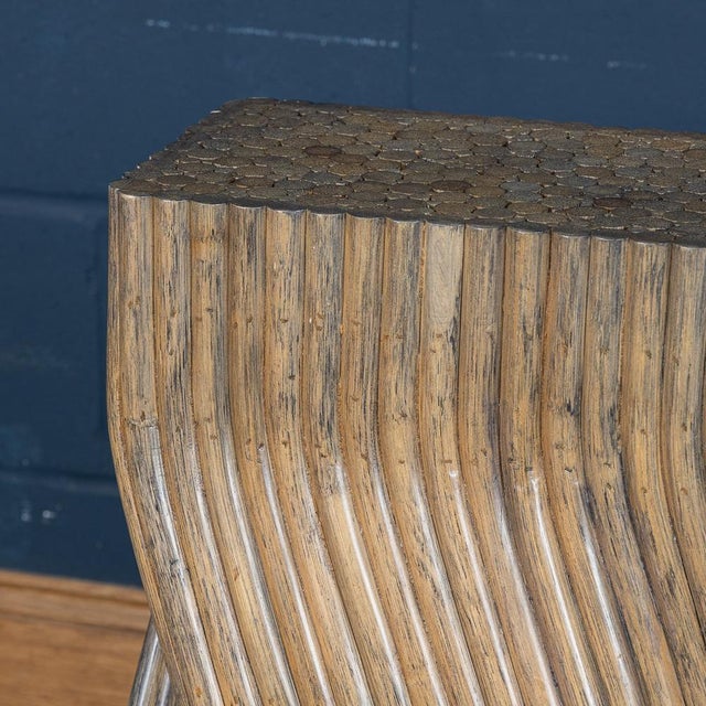 20th Century American Dining Table & Chairs by McGuire, 1970s, Set of 5 For Sale - Image 6 of 18