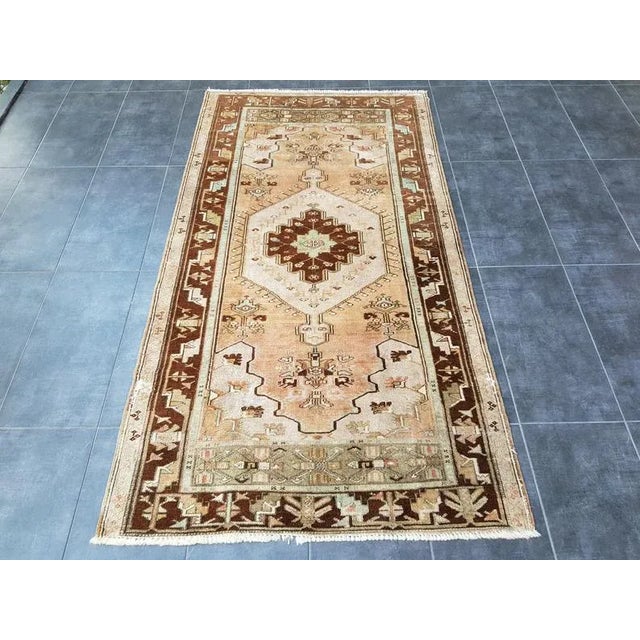 Vintage Handmade Tribal Rug- 3′6″ × 6′10″ For Sale - Image 11 of 11