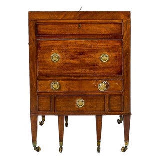 19th Century William IV English Mahogany Barbers Cabinet For Sale