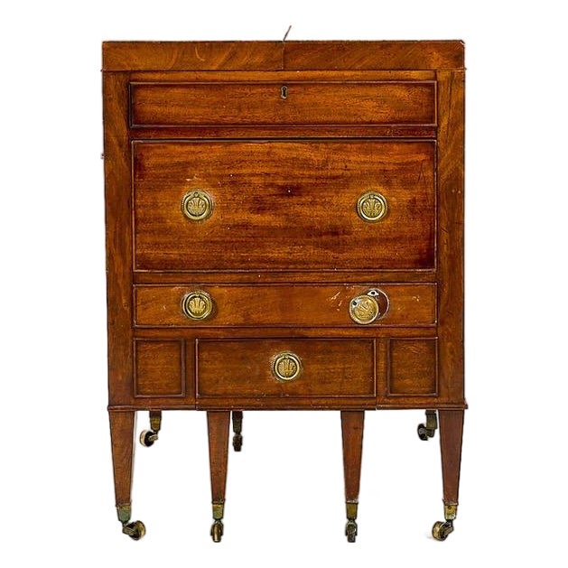19th Century William IV English Mahogany Barbers Cabinet For Sale