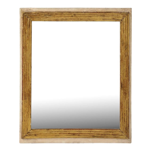 French Reeded Gilt Mirror For Sale
